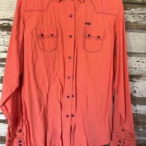 Cruel Girl Women's Coral Button Down Shirt